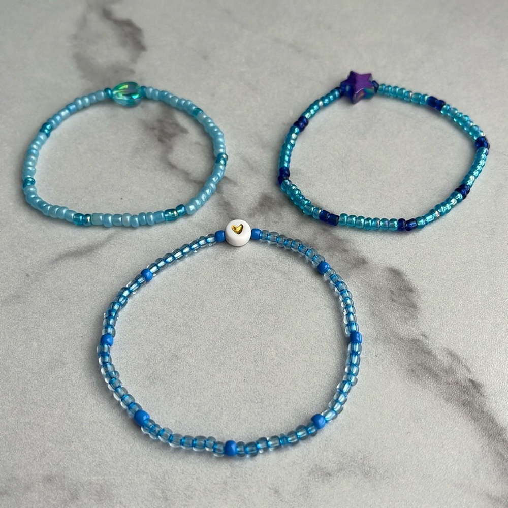 Blue Friendship Bracelets (Set of Three) 💙 [5 for $5]